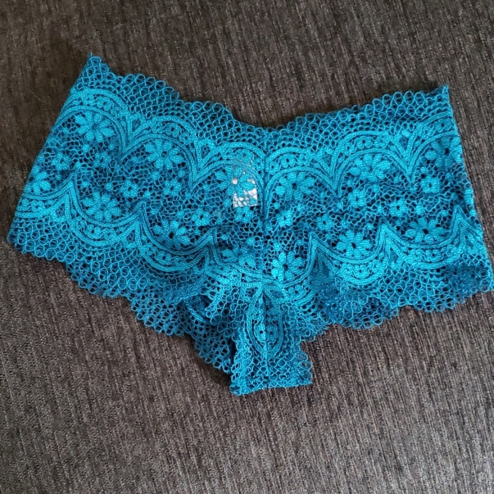 Brand new lace boy short XS Teal or Navy blue V.S.